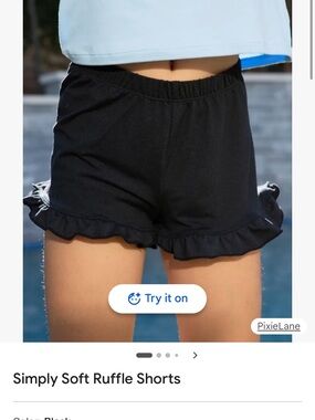 Pixielane Ruffle Black shorts